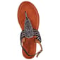 Womens Ella & Joy Strappy Mesh Rhinestone T-Strap Sandals - image 4