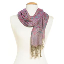 Womens Woven Floral Jacquard Pashmina