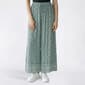 Juniors Pink Rose Print Challis Wide Leg Drawstring Pant - image 2