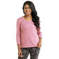 Plus Size Preswick & Moore 3/4 Sleeve V-Neck Solid Top - image 1
