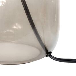 Simple Designs Jar Shape Glass Table Lamp w/Fabric Shade