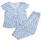 Womens Elizabeth & Nicole Floral Lace Trim Capri Pajama Set - image 2