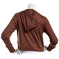 Juniors No Comment Fleece Back NYC Screen Zip Up Hoodie-Chocolate - image 3