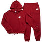 Girls (7-16) Champion® Floral Varsity Letter Hoodie & Joggers Set - image 2