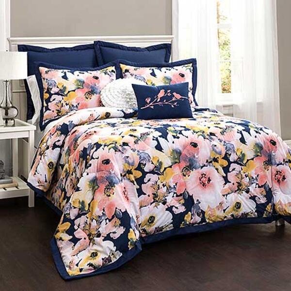 Lush Decor(R) 7pc. Floral Watercolor Comforter Set - image 