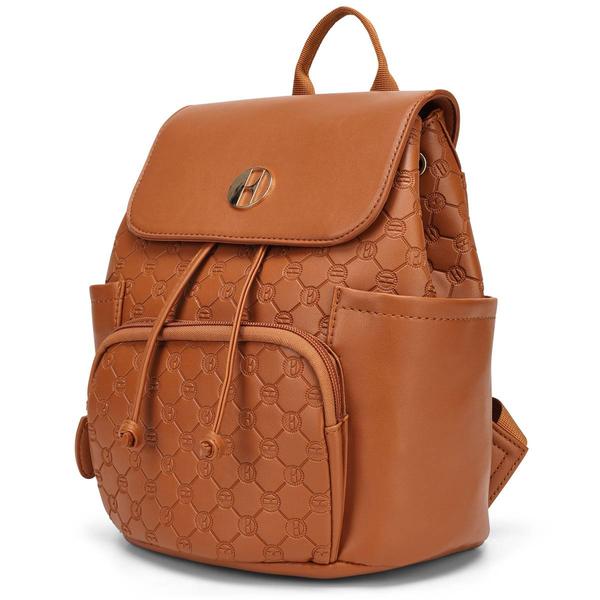 ELLE Compass Vegan Leather Monogram Mini Backpack - image 
