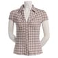 Juniors Madden Girl Cap Sleeve Jersey Button Up Tie Back Top - image 2