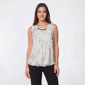 Womens Sara Michelle Sleeveless Hardware Neck Floral Blouse - image 1