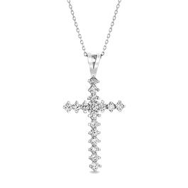 Creed Sterling Silver Cubic Zirconia Cross Necklace