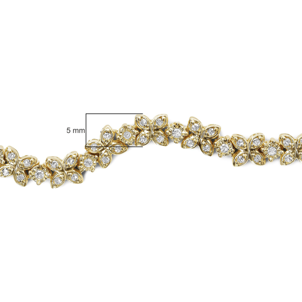 Haus of Brilliance 1/4ctw. Diamond Marquise Link Bolo Bracelet