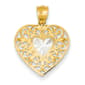 Gold Classics&#40;tm&#41; 14kt. & Rhodium Filigree Heart Pendant - image 1