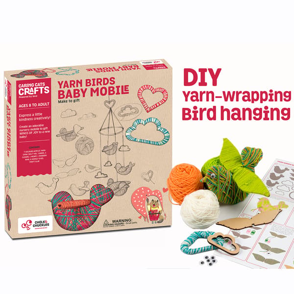 Chalk N Chuckles Yarn Birds Baby Mobile - image 
