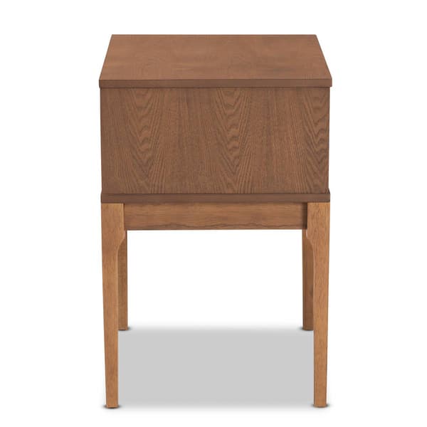 Baxton Studio Ramiel Modern Ash Walnut Wood 1-Drawer Nightstand