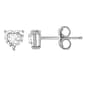 Nova Star(tm) White Gold Lab Grown Diamond Heart Stud Earrings - image 1