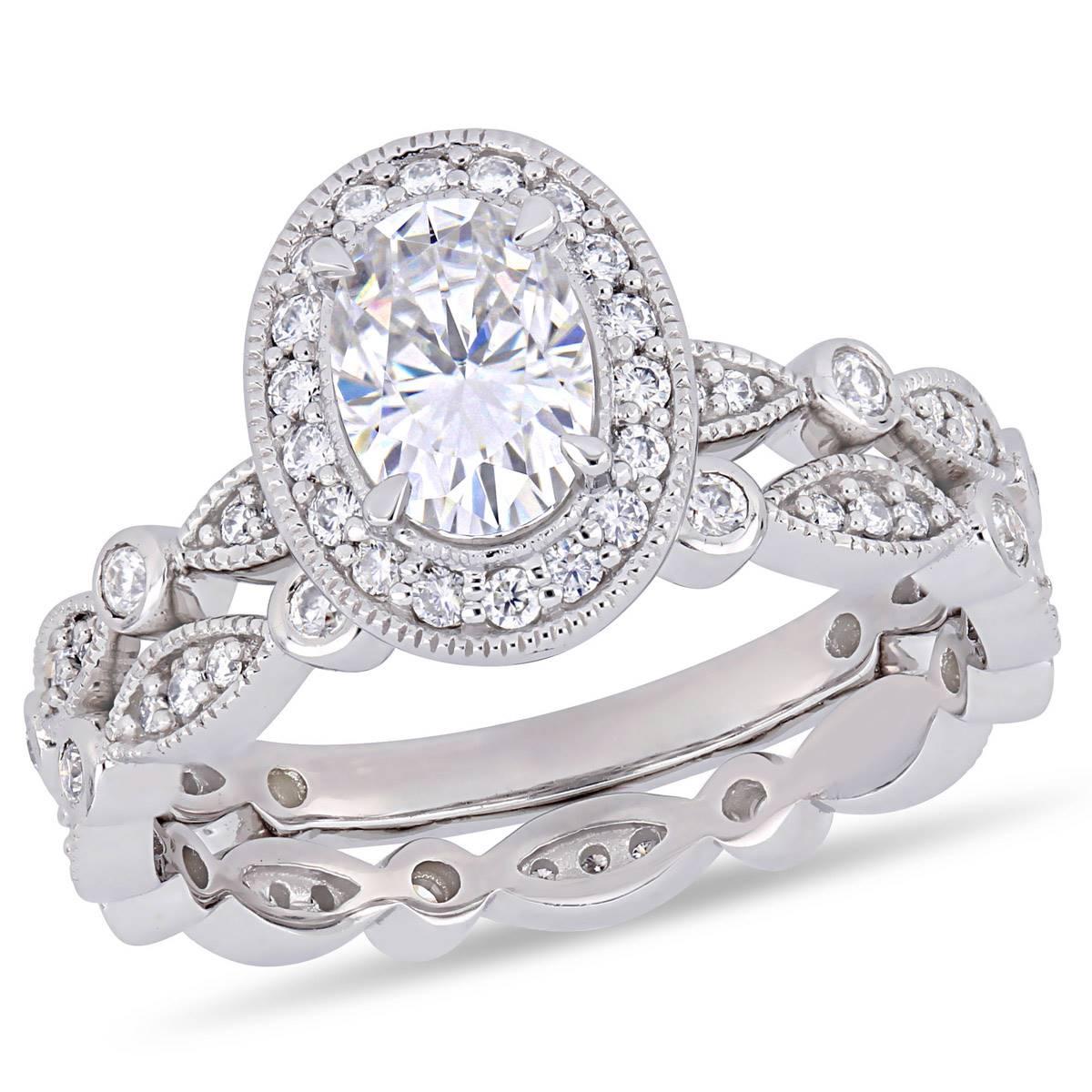 Diamond Classics™ 10kt. Oval Cut Infinity Bridal Ring Set