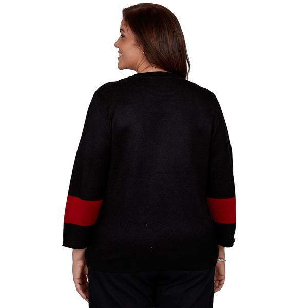 Plus Size Alfred Dunner Dinner Theater Color Block Sweater