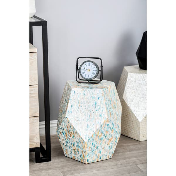 9th & Pike&#174; Multi Mussel Shells And Wood Accent Table