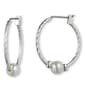 Gloria Vanderbilt Silver-Tone Slider Hoop Earrings - image 1