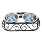 Indipets Wrought Iron Oval Crown Double Diner Feeder - image 1