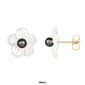 Splendid Pearls 14kt. Gold Mother of Pearl Stud Earrings - image 3