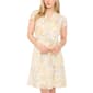 Petites MSK Short Sleeve Print Pintuck Chiffon Dress - image 1