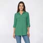 Womens Notations 3/4 Button Front 2-Pocket Airflow Blouse - image 2