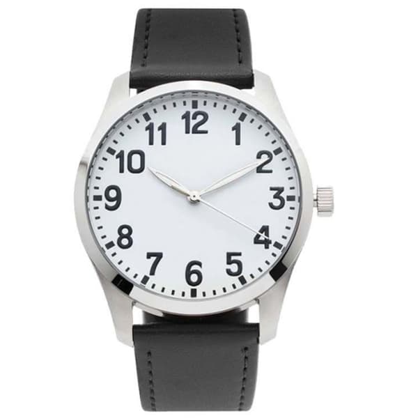 Mens Silver-Tone Dial Analog-Quartz Watch - 50519S-07-B02 - image 