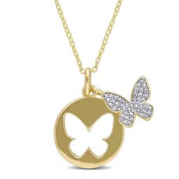 Diamond Classics(tm) Double Butterfly Necklace