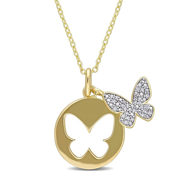 Diamond Classics&#40;tm&#41; Double Butterfly Necklace