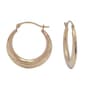 10kt. Yellow Gold Hollow Diamond Cut Bead Hoop Earrings - image 1