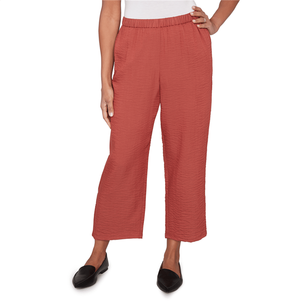 Petite Alfred Dunner Spice Market Wide Leg Pull On Pants - image 