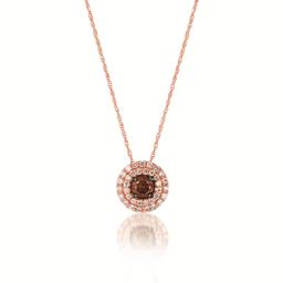Le Vian(R) Rose Gold White & Chocolate Diamond Halo Pendant
