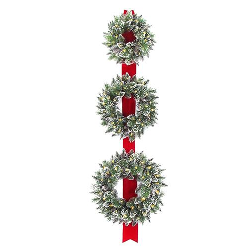 National Tree 77in.Triple Bristle LED Wreath - image 