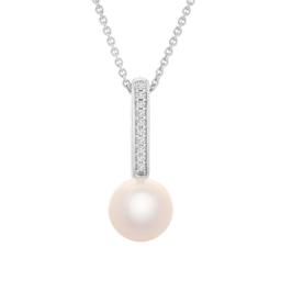 Gemstone Classics(tm) Sterling Silver Pearl & Sapphire Necklace