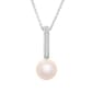 Gemstone Classics&#40;tm&#41; Sterling Silver Pearl & Sapphire Necklace - image 1