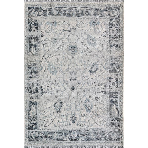 Rugs America&#40;tm&#41; Amari Picket White Abstract Rectangle Area Rug