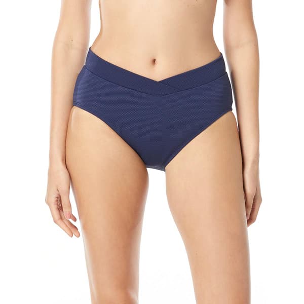 Womens Beach House Pique Letty Crossover Bikini Swim Bottoms - image 