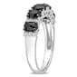 Radiant Rainbow™ White Gold Moissanite Semi-Eternity Band - image 2