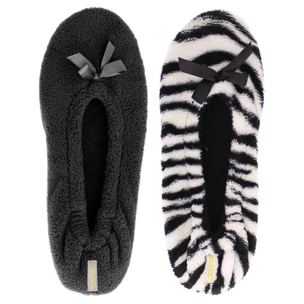 Womens Gold Toe&#40;R&#41; 2pk. Terry Ballerina Slippers - image 