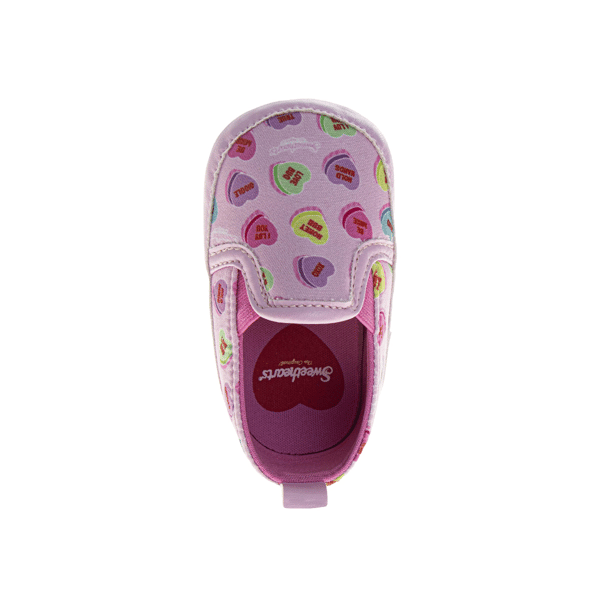 Infant Girls Sweethearts Slip-On Sneakers w/ Conversation Hearts