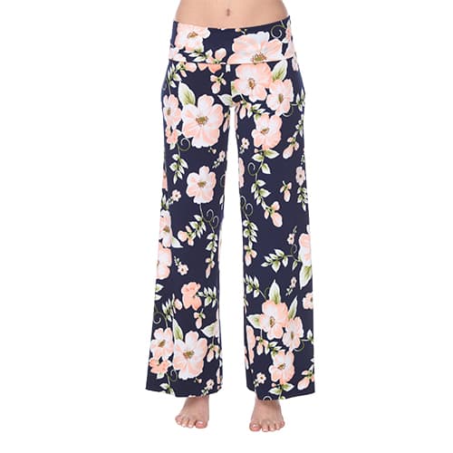 Womens White Mark Floral Print Palazzo Pants - image 