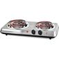 Ovente Electric Double Coil Burner 6 & 5.75in. Cooktop  - Silver - image 1