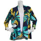 Womens Zac & Rachel 3/4 Sleeve Large Leaf Print Cardigan - image 1