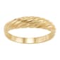 Gold Classics(tm) 14kt. Yellow Gold Dome Croissant Ring - image 1