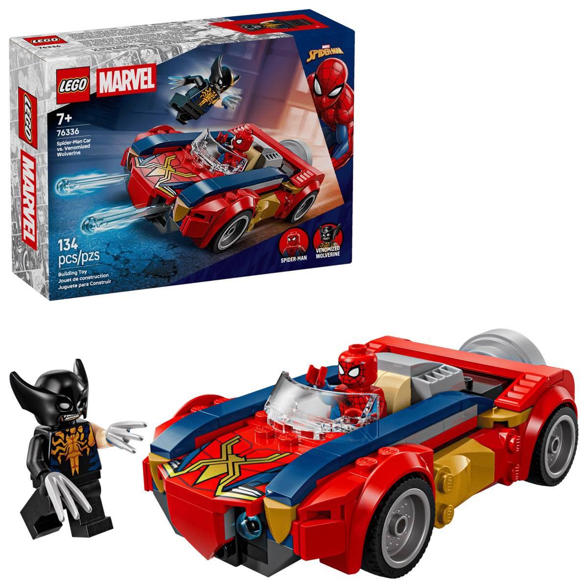 Open Video Modal for LEGO(R) Marvel Spiderman Car Vs Venomized Wolverine Building Kit