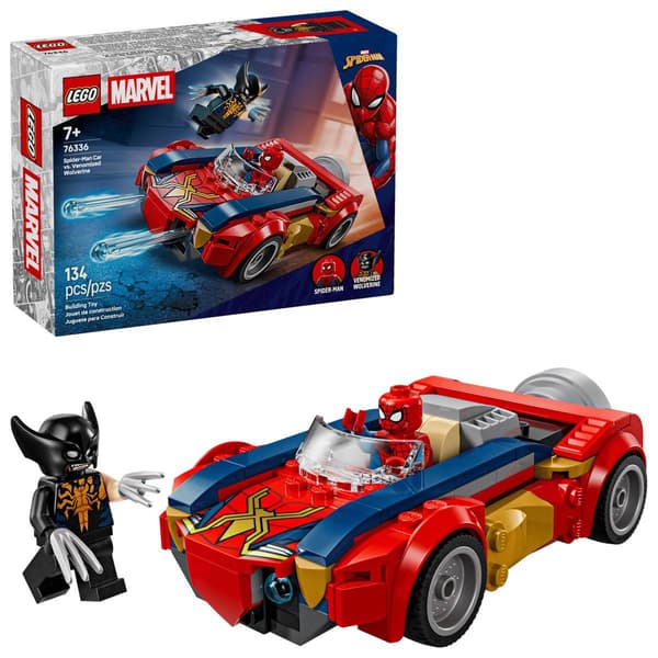 LEGO(R) Marvel Spiderman Car Vs Venomized Wolverine Building Kit