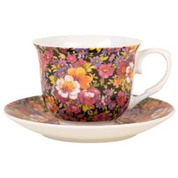 Home Essentials Ole English Rose Chintz Cup/Saucer