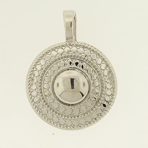 Wearable Art Rhodium Round Slider Enhancer - image 