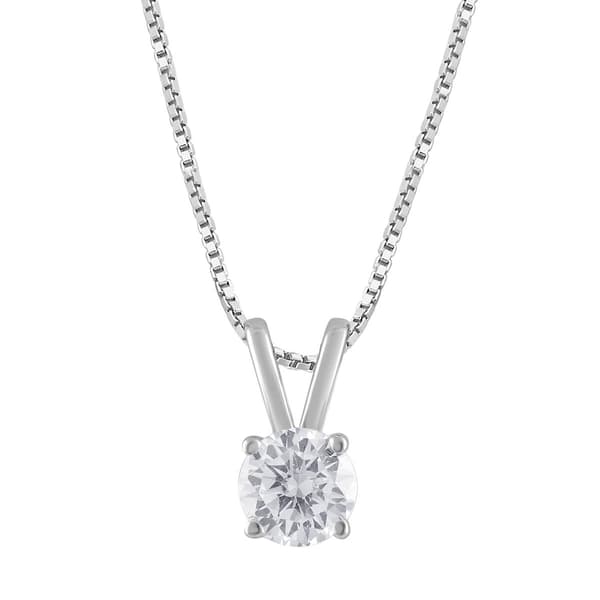 Nova Star(R) White Gold Lab Grown 3/4ct. Diamond Solitaire Pendant - image 