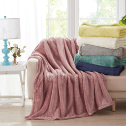 VCNY Home Avery Pure Solid Ultra-Plush Warm Antimicrobial Throw
